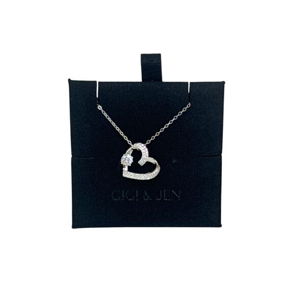 Sofia Heart Necklace color silver - Picture 3 of 3